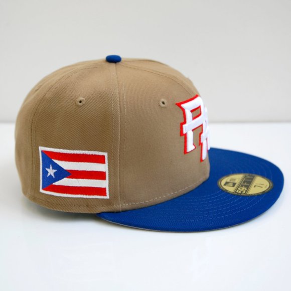 New Era Puerto Rico Fitted Hat 59Fifty WBC Limited Edition Khaki Blue - Picture 3 of 8
